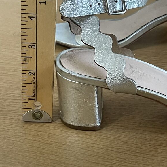 Women's Loeffler Randall Emi Scalloped Block Heel Dress Sandal - Picture 10 of 11